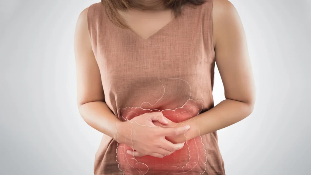 Immagine donna crampi addominali